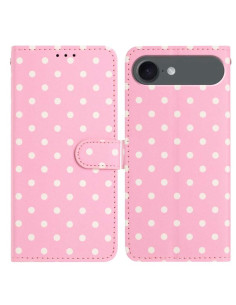 Cover iPhone Air Vegan Leather Piccoli Pois Rosso Rosa