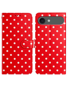 Cover iPhone Air Vegan Leather Piccoli Pois Rosso