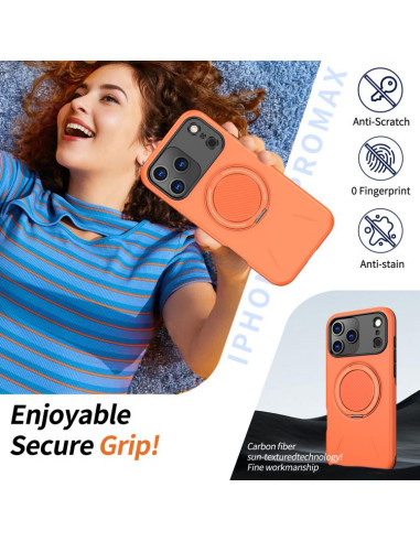 Cover iPhone 17 Pro Max Denim Blu Scuro Arancione | Melacompro