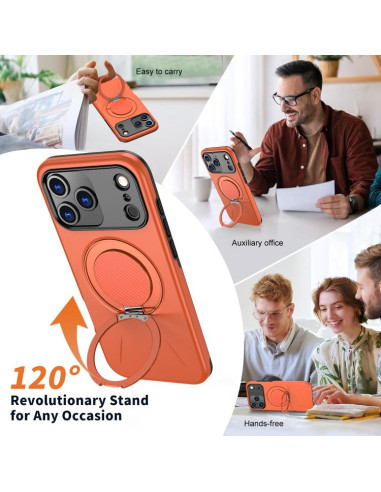 Cover iPhone 17 Pro Max Denim Blu Scuro Arancione | Melacompro