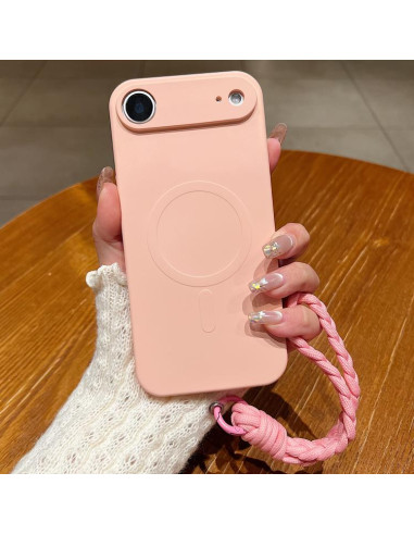 Cover iPhone Air Silicone Nero Magnetica Rosa | Melacompro