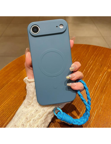 Cover iPhone Air Silicone Nero Magnetica Lavanda Grigio | Melacompro