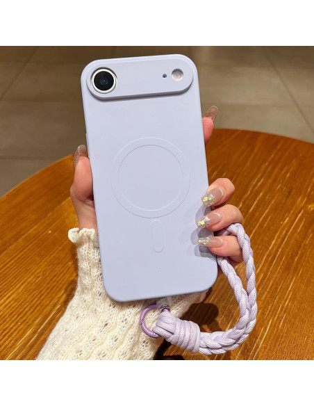 Cover iPhone Air Silicone Nero Magnetica Lilac Viola | Melacompro