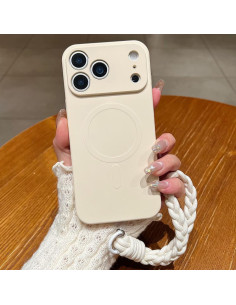 Cover iPhone 17 Pro Max Silicone Liquido Nero Bianco