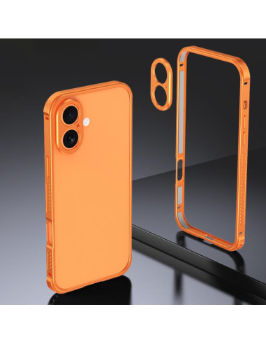 Cover iPhone 16 Metallo Antiurto Arancione | Melacompro