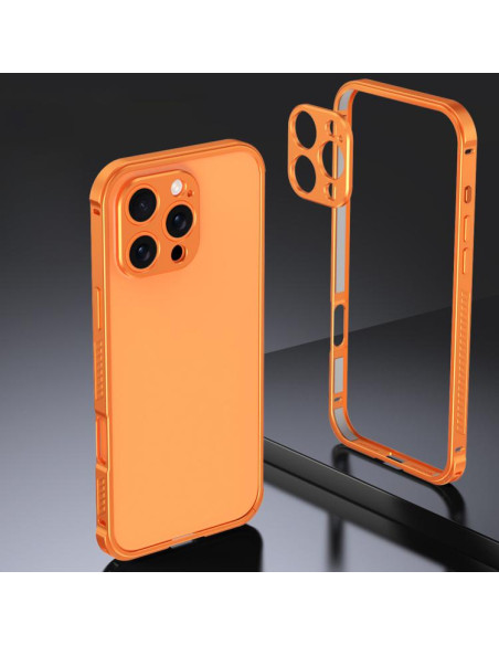 Cover iPhone 16 Pro Armor Metallo Arancione | Melacompro