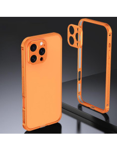 Cover iPhone 16 Pro Max Metallo Antiurto Arancione