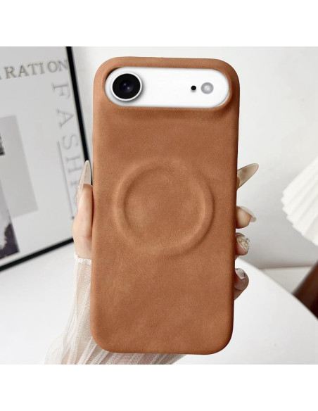 Cover iPhone Air Denim MagSafe Blu Scuro Giallo | Melacompro