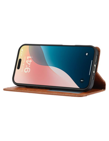 Cover iPhone 17 Pro Max Pelle Nero Wine Rosso | Melacompro