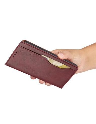 Cover iPhone 17 Pro Max Pelle Nero Wine Rosso | Melacompro