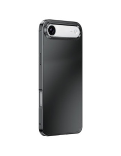 Cover iPhone Air Metallo Argento Antiurto Nero