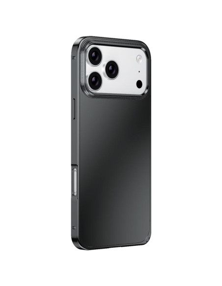 Cover iPhone 17 Pro Max Metallo Argento Nero | Melacompro