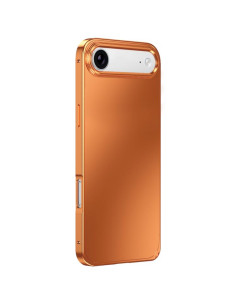 Cover iPhone Air Metallo Argento Antiurto Arancione