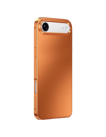 Cover iPhone Air Metallo Argento Arancione | Melacompro
