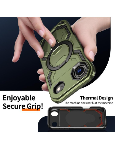 Cover iPhone Air MagSafe Nero Verde | Melacompro