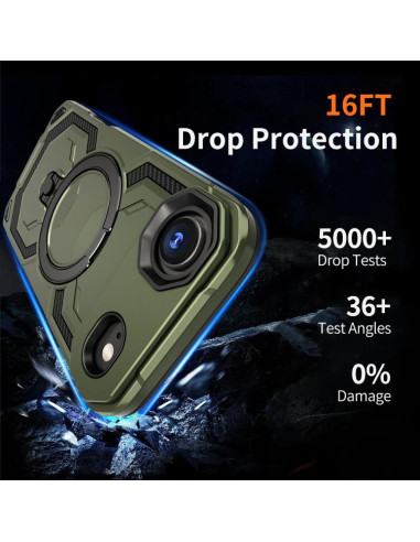 Cover iPhone Air MagSafe Nero Verde | Melacompro