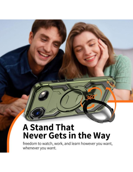 Cover iPhone Air MagSafe Nero Verde | Melacompro