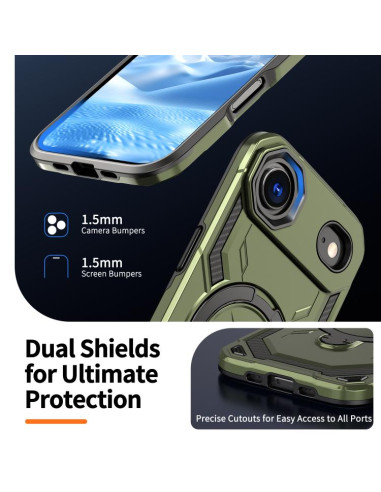 Cover iPhone Air MagSafe Nero Verde | Melacompro