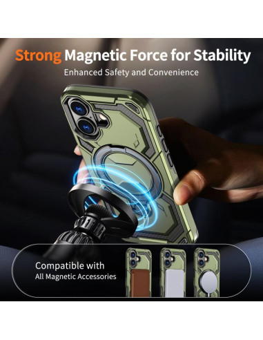 Cover iPhone 17 Pro Max MagSafe Nero Verde | Melacompro