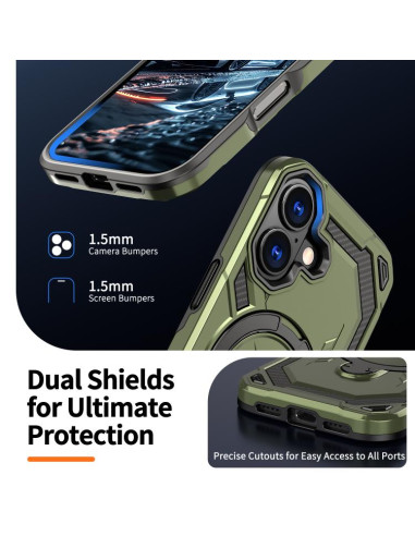 Cover iPhone 17 Pro Max MagSafe Nero Verde | Melacompro