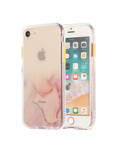 Cover iPhone SE 2020 TPU Antiurto Nero Rosa