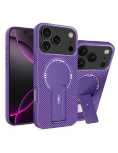 Cover iPhone 17 Pro Max MagSafe Fibra di Carbonio Viola