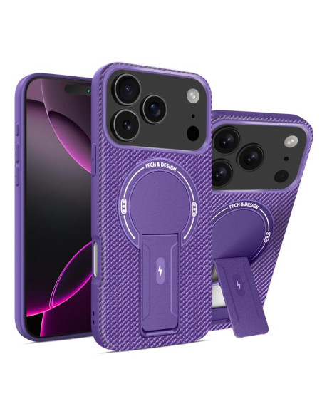 Cover iPhone 17 Pro Max MagSafe Nero Viola | Melacompro