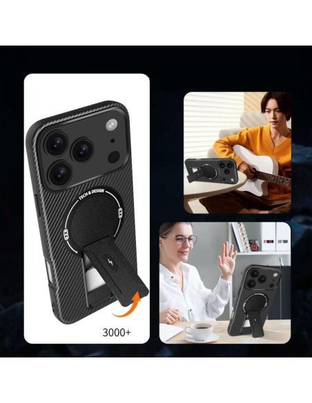 Cover iPhone 17 Pro Max MagSafe Nero Viola | Melacompro