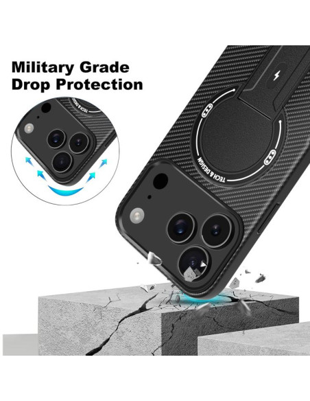 Cover iPhone 17 Pro Max MagSafe Nero Viola | Melacompro