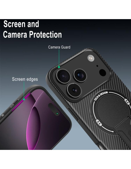 Cover iPhone 17 Pro Max MagSafe Nero Viola | Melacompro