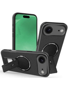 Cover iPhone Air Mimetico MagSafe Kickstand Nero