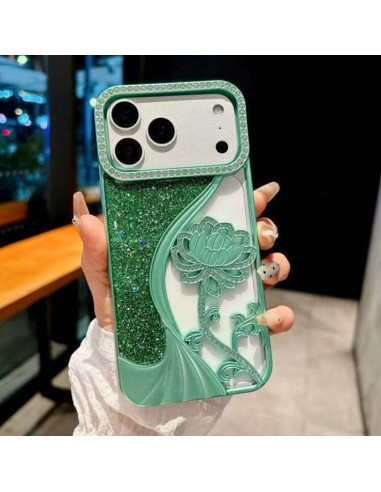 Cover iPhone 17 Pro TPU Sfumato Oro Glitter | Melacompro