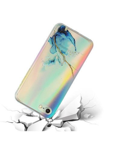 Cover iPhone SE 2020 TPU Antiurto Nero Blu | Melacompro