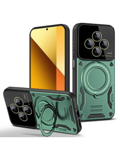 Cover Redmi 14C PC + TPU Bianca MagSafe Verde