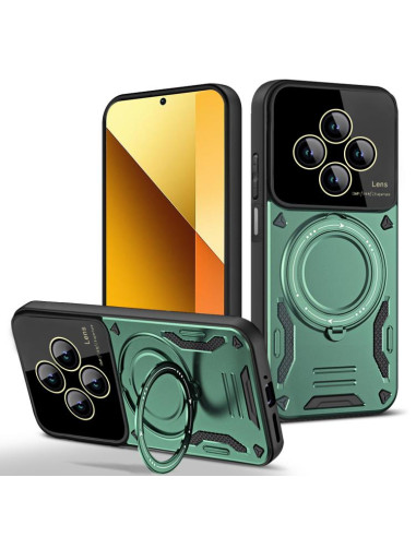 Cover Redmi 14C MagSafe PC TPU Bianca Verde | Melacompro