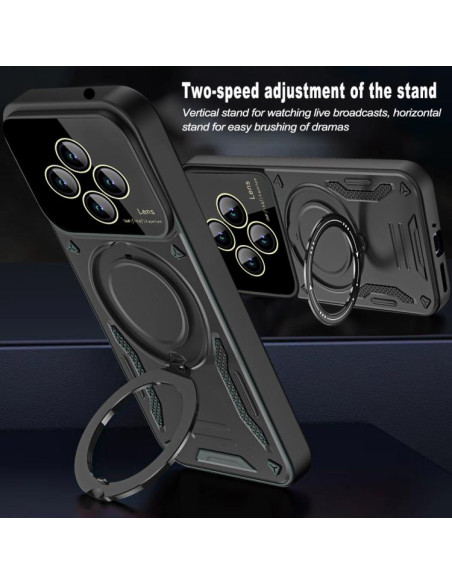 Cover Redmi 14C MagSafe PC TPU Bianca Verde | Melacompro