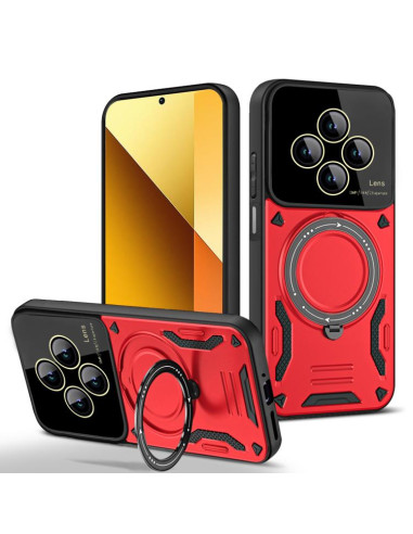 Cover Redmi 14C MagSafe PC TPU Bianca Rosso | Melacompro