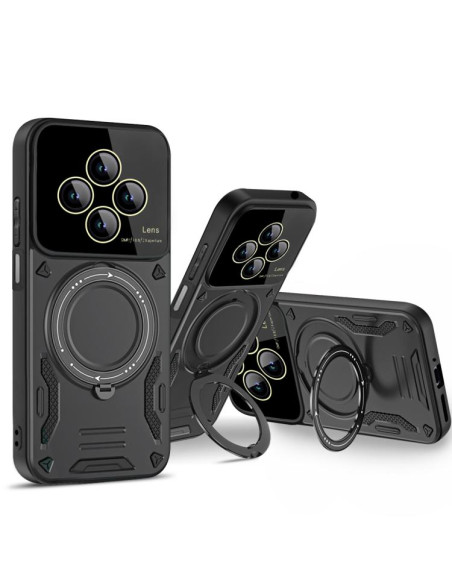 Cover Redmi 14C MagSafe PC TPU Bianca Rosso | Melacompro