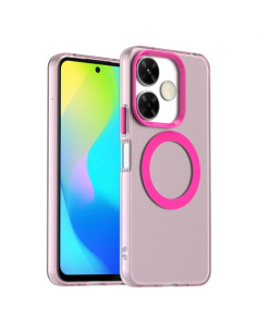 Cover Redmi 13 5G PC + TPU MagSafe Bianca Rosso