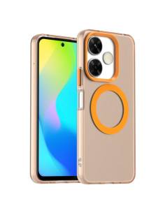 Cover Redmi 13 5G PC + TPU MagSafe Bianca Arancione