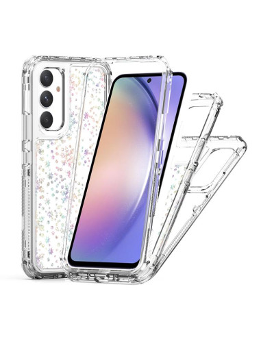 Cover Galaxy A54 5G Trasparente Fiocchi di Neve | Melacompro