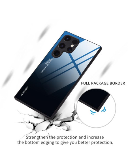 Cover Galaxy S25 Ultra 5G Glass Sfumato Nero | Melacompro