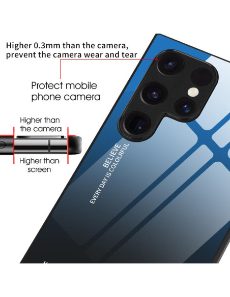 Cover Galaxy S25 Ultra 5G Glass Sfumato Nero | Melacompro