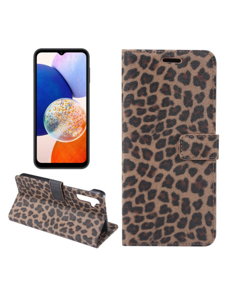 Cover Galaxy A54 5G Pelle Leopardato Marrone | Melacompro
