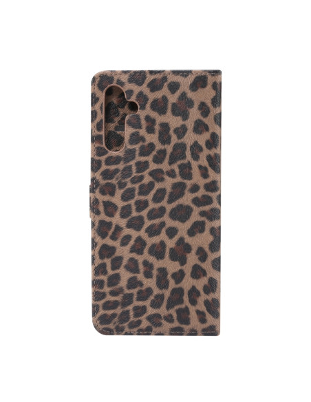 Cover Galaxy A54 5G Pelle Leopardato Marrone | Melacompro