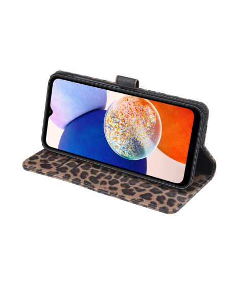 Cover Galaxy A54 5G Pelle Leopardato Marrone | Melacompro