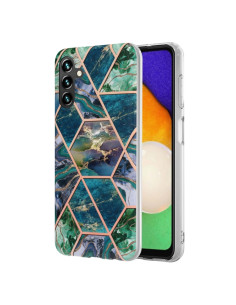Cover Galaxy A14 5G TPU Marmo Viola Scuro Blu Verde