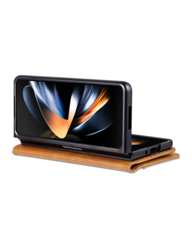 Cover Galaxy Z Fold5 Pelle Magnetica Rosso Marrone | Melacompro