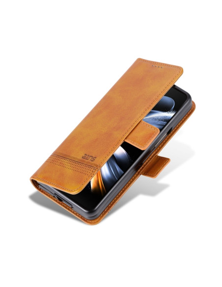 Cover Galaxy Z Fold5 Pelle Magnetica Rosso Marrone | Melacompro