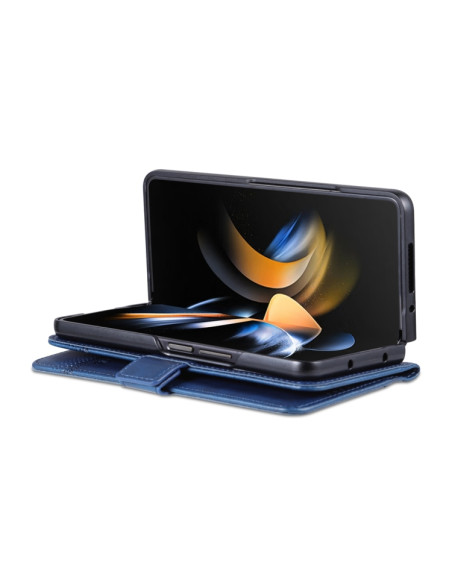 Cover Galaxy Z Fold5 Pelle Magnetica Rosso Dark Blu | Melacompro